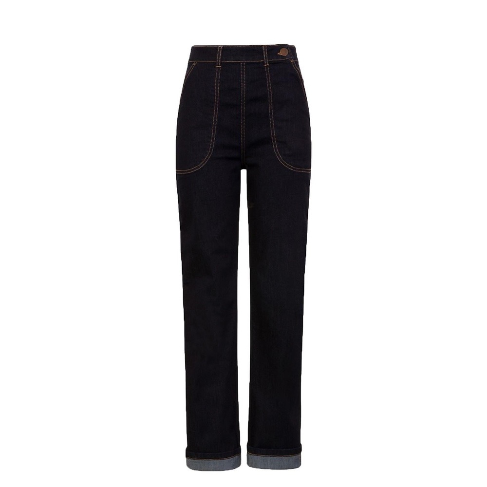 Hell Bunny Weston Denim trouser pants